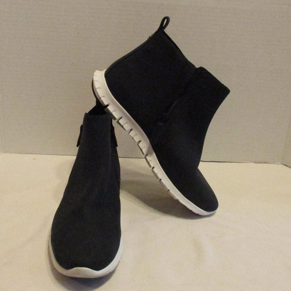 Cole Haan Shoes Zerogrand Woman Size 7 Black White Side Zip Waterproof Shoes